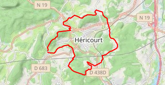 Tour d'Héricourt sur anneau vert 34km depuis Tremo
