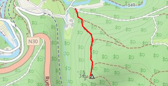 Accès Bivouac Blancs Bois en venant de Houffalize