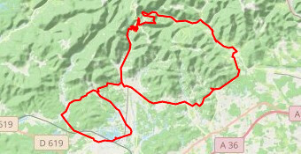 Parcours vélo distance L Triathlon de belfort