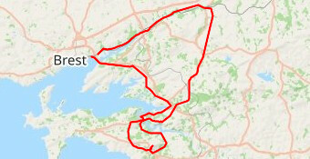 sortie longue 145 km resto Escapade à Lampaul Guim