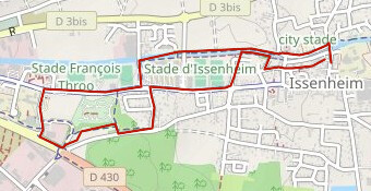 Parcours running urbain Issenheim