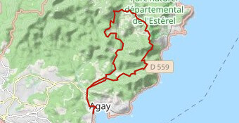 tour esterel par piste brion