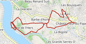 12km rando châteauneuf-du-Pape