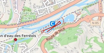 Parcours XS triathlon des Ferréols - natation