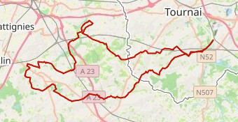 La route de Bouvines 85 km