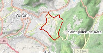 Coublevie-Gorges du Bret-Croix bayard-Coublevie