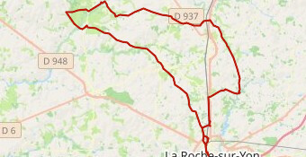 70 km -NO - Saint Etienne du Bois