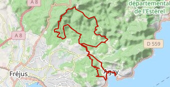 parcours rouge  nord ouest esterel