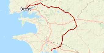 Brest/ Carhaix/Fouesnant 150km