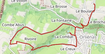 Parcours Orliénas 1 - 5km