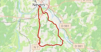 Parcours 45kms Aller Nevers "Café Vélo" 