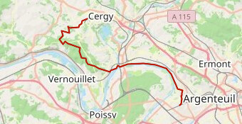 Cergy - Sartrouville via bords de Seine