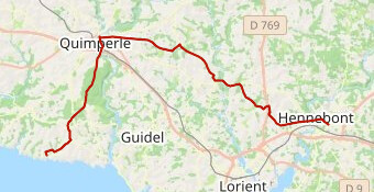 Parcours aller pour Doelan