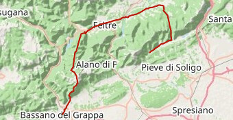 Da Miane a Bassano del Grappa