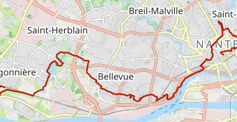 Indre / Nantes gare / Bouffay  21 kms