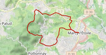 Les Monts du Lyonnais à partir de Marcy-l'Étoile