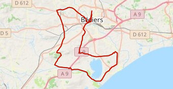 Serignan 70 km 433 m